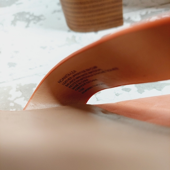 New Nordstrom Anita Leather Peach Platform Ankle Buckle Sandals X37 - Picture 13 of 14